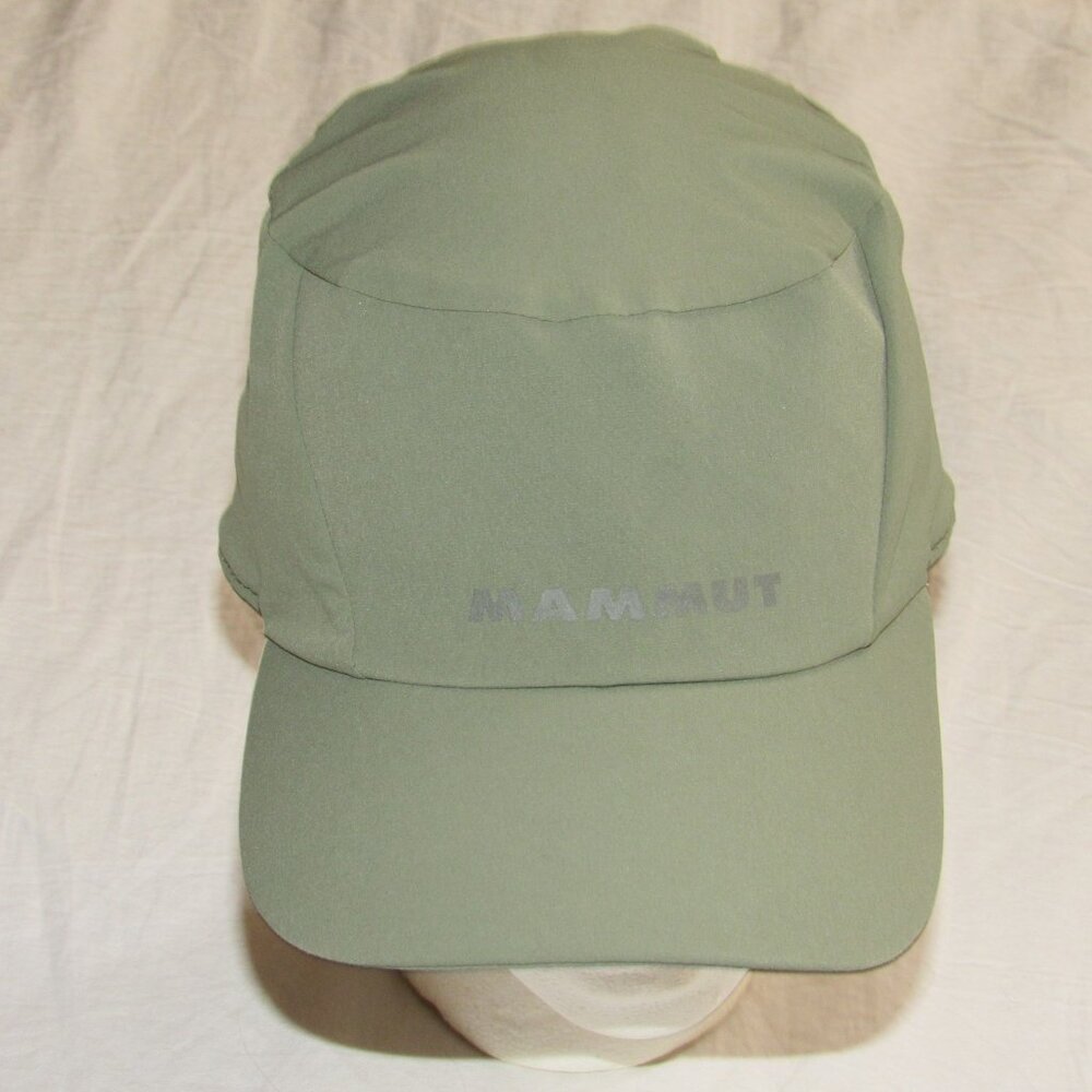 Mammut Green Soft Shell Wind Stop Military Cadet Hat Cap Men's sz M 1191-00012